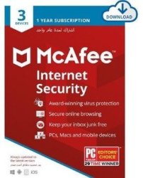 Internet Security For 3 Devices With 1 Year Subscription