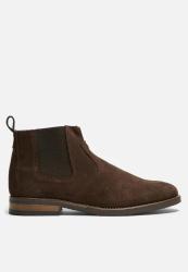 Basicthread Cameron Leather Chelsea Boot - Brown Suede
