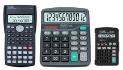 Sentry Triple Pack Home And Office Calculators - 12 Digit Desk Top Calculator 8 Digit Pocket Calculator Scientific Calculator With 240 Programmed Fu