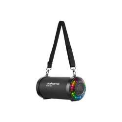 Volkano Mamba Lights Series Bluetooth Speaker With Rgb Lights And Carry Strap Black
