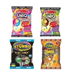 Stumbo Party Bulk Pack Of 4 Flavours Lollipops