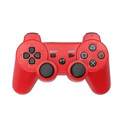 PS3 Controller Wireless Double Shock Gamepad For Playstation 3 Wireless PS3 Controller With Charging Cable Red