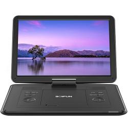 17.5 Portable DVD Player With 15.6 Large HD Screen 6 Hours Rechargeable Battery Support Usb sd Card sync Tv And Multiple Disc Formats High Volume Speaker Black
