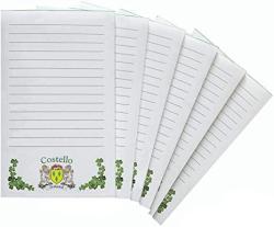 Costello Irish Coat Of Arms Notepads - Set Of 6
