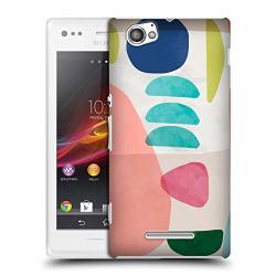 Official Ninola Organic Bold Shapes Watercolour Hard Back Case For Sony Xperia M m Dual