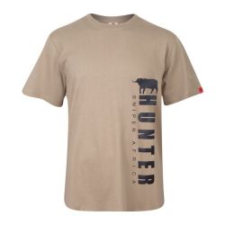 Sniper Africa Mens Khaki Hunter Vertical T-Shirt