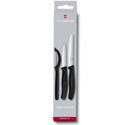 Victorinox Swiss Classic Paring Knife Set W peeler 3 Piece - Black V6.7113.31