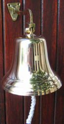 Ship Bell Bar Bell Solid Brass. 14cm Diameter Nb1