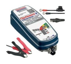 OptiMate 6 TM-360 Ampmatic Silver Edition Battery Charger- Blue
