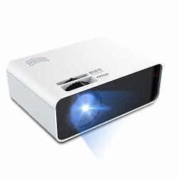 Funcilit MINI Video Projector 3800 Lux Portable Home Movie Cinema Full HD 1080P Supported Stereo Speaker Movie Pico Projector White