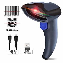 Netum Wireless Barcode Scanner Compatible With Printed Digital 1D 2D Qr Barcode Reader Scanner Handheld Bar Code Scanner Wireless For PC Laptop