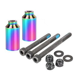 Kutrick Neo Chrome Pro Scooter Pegs Set With Axle Hardware 2.5" 3.0" 3.5" For Freestyle Scooter Grinds