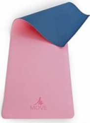 Tpe Yoga Mat Rose Pink-eco-friendly two Tone non SLIP 6MM REVERSIBLE