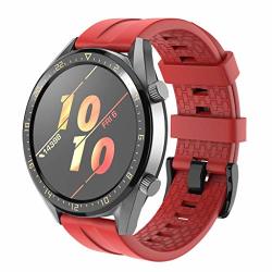 Sodoop Band Compatible For Huawei Watch GT Active 46MM Honor Magic Waterproof Sports Soft Silicone Quick Release Bracelet Replacement Wristband Strap For Huawei Watch