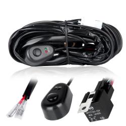 Power Switch & Relay Fuse Wiring Harness Kit For LED Light Bar Offroad 40A 12V