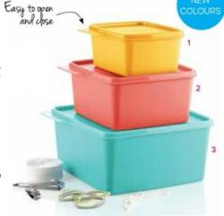 Tupperware Storesmart Set 3 Containers 500ML 1.2L & 2.5L