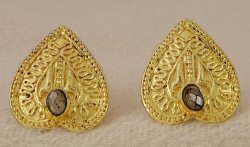 Gold Tone Indian Women Ethnic Non Pierce Stud Earring Set Traditional Jewelry IMRB-BSE109A