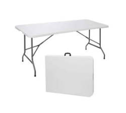 1.8M White Folding Trestle Table - Set Of 5