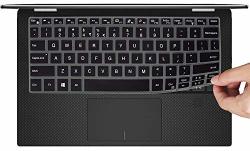Heycase For Dell Xps 13 Inch Keyboard Skin Cover Protector Ultra Silicone Compatible For 2018 Newest Dell Xps 13 9370 & 2017 Release Dell Xps 13 9365 13.3 Inch Black