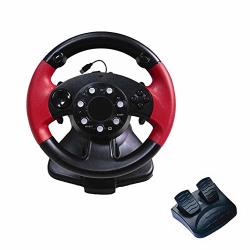 Racing Wheel With Responsive Pedals For Ps 3 PS 2 PC D-input x-input steam For FT33 Series 200 Racing Game Steering Wheel Dual-motor Vibration Feedback Driving Gaming Accessories
