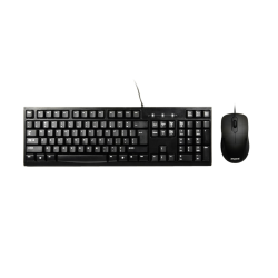 Port Design Combo Wired Mouse + Keyboard Black 900900-US