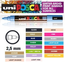 Uni Posca Paint Marker- 1.8-2.5mm Pc5m - Grey