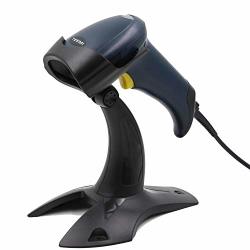 Teemi T26 Qr Barcode Scanner With Stand Handheld Automatic USB Wired 1D 2D Bar Codes Digital Coupon Code Scan Support Data Format