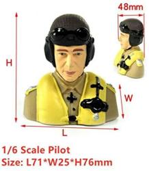 1 6 Scale Wwii Germany Pilots L71W45H76MM For Rc Airplane Aircraft