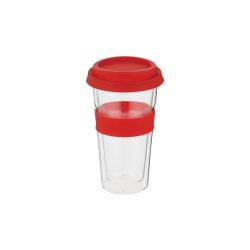 Snappy Thermal Glass Tumbler 400ML Red