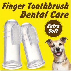 3pcs Soft Pet Finger Toothbrush Remove Bad Breath Tartar Teeth Care Dog Cat Cleaning Supplies