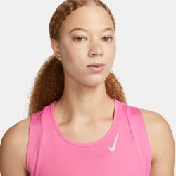 Nike Women's Dri-fit Race Tank Top singlet - Pinksicle reflective Silv