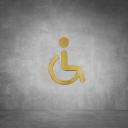 Wheelchair Sign D08 - Brushed Brass