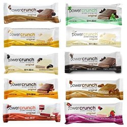 Power Crunch Original Protein Bars 1.4-OUNCE Bars Total Of 10 Bars Variety Pack 9 Flavors