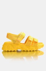 Tomtom Ladies Velcro Strap Sandals - Mustard - Mustard UK 4