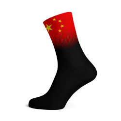 China Flag Socks - Small Black