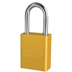 American Lock A1106YLW Padlock Keyed Aluminum Yellow