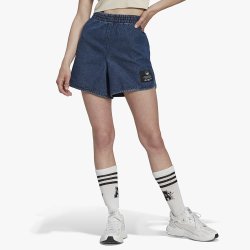 Adidas Originals Women's Denim Blue Shorts