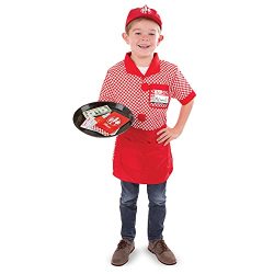 Melissa & Doug Server Role Play Costume Dress-up Set With Realistic Accessories Frustration-free Packaging