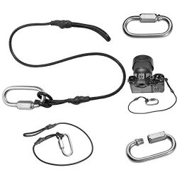 Fomito Stainless Steel Buckle Camera Rope Camera Tether Safety Rope For Canon Nikon Sony Cameras