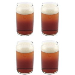 Libbey Can Shaped Beer Glass - 16 Oz - 4 Pack W Pourer