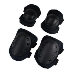 Tactical Knee And Elbow Pads Set - Black