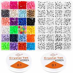 Pony Beads For Bracelets Cridoz Bead Bracelet Making Kit Include 24 Colors Pastel Pony Beads And Letter Beads Round For Bracelets Jewelry Making