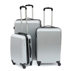Luggage - Fl 3 Pcs Trolley Silver - Abs