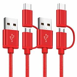 2 In 1 Micro USB Type C Charging Cable For Nokia 6 7 8 6.1 Plus Zte Axon 7 MINI Blade Spark Z971 X