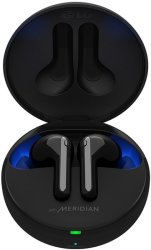 LG - Tone Free Wireless Earbuds FN7 With Active Noice Cancellation - Uvnano Charging Case And Meridian Audio - Black