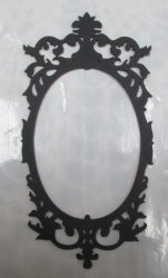 The Velvet Attic - Chipboard Black Tall Oval Frame Small