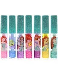 Disney Ariel Kids Washable Party Favor Lip Gloss 7 Flavors Include Cotton Candy Strawberry Berry Bubble Gum Grape Lemon And Watermelon
