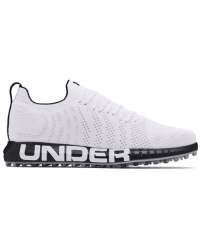 Men's Ua Hovr Knit Lace Up Spikeless Golf Shoes - White 8.5