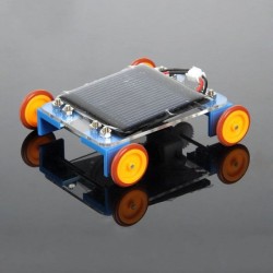 Solar Power Toy Diy Mini Car With Yellow Wheel