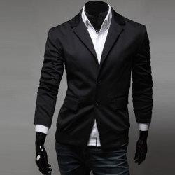 Men's Sexy Black Coat - R60 Door Delivery